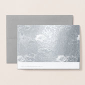 Beileid Rose Silver Foil Card Folienkarte (Rückseite mit Umschlag)