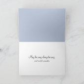 Beileid Roter Kardinal auf Winterzaun singen Karte (Innenseite)