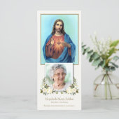 Beileid Sacred Heart Beerdigung Danke Karte (Stehend Vorderseite)