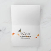 Beileid-Schmetterling in orangefarbenen mexikanisc Karte (Innenseite)