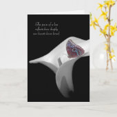 Beileid-Schmetterling in Weißlilie Karte (Gelbe Blume)