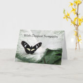 Beileid - Schmetterling Karte (Gelbe Blume)