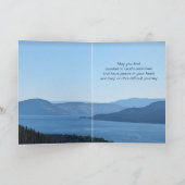 Beileid Schöne Berglandschaft Seenlandschaft Karte (Innenseite)
