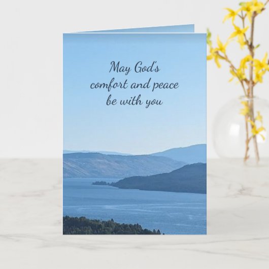 Beileid Schöne Berglandschaft Seenlandschaft Karte (Gelbe Blume)