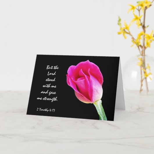 Beileid, Schrift Verse über Gottes Stärke Karte (Gelbe Blume)