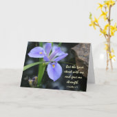 Beileid, Schrift Verse über Gottes Stärke Karte (Gelbe Blume)