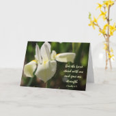 Beileid, Schrift Verse über Gottes Stärke Karte (Gelbe Blume)