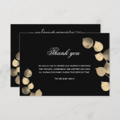 Beileid Schwarz-Eukalyptus-Foto Dankeskarte (Vorne/Hinten)