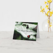 Beileid - schwarzes Butterfles - Caladium Karte (Gelbe Blume)
