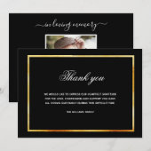 Beileid schwarzes Gold Danke Foto (Vorne/Hinten)