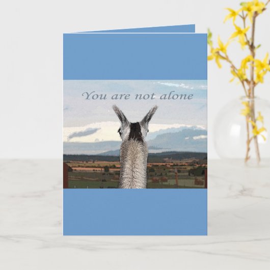 Beileid: Sie sind nicht allein Llama Karte (Gelbe Blume)