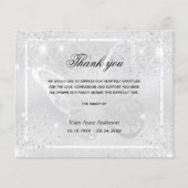 Beileid Silberschmetterling Dankeschön Karte (Vorderseite)