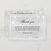 Beileid Silberschmetterling Foto vielen Dank Dankeskarte (Vorne/Hinten)