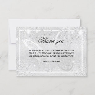 Beileid Silberschmetterling Foto vielen Dank Dankeskarte