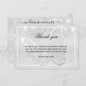 Beileid Silberschmetterling Foto vielen Dank Mitteilungskarte (Vorne/Hinten)