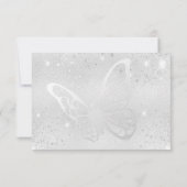 Beileid Silberschmetterling vielen Dank Dankeskarte (Rückseite)