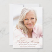 Beileid Simple Gold Script Foto Beerdigung Dankeskarte (Vorderseite)