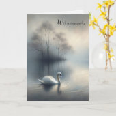 Beileid Solitary Swan Auf dem Mistral Lake Karte (Gelbe Blume)