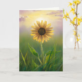 Beileid Sonnenblume auf grüner Wiese Karte (Gelbe Blume)