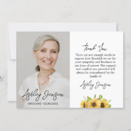 Beileid Sonnenblumen Foto Beerdigung Danke Karte