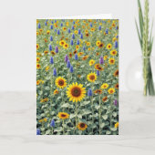 Beileid Sonnenblumen und Wildblume Karte (Vorderseite)