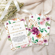 Beileid-Speicher mit Lila Rose dank Karte