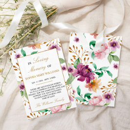 Beileid-Speicher mit Lila Rose dank Karte