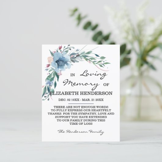 Beileid-Speicher /Vielen Dank. (Stehend Vorderseite)