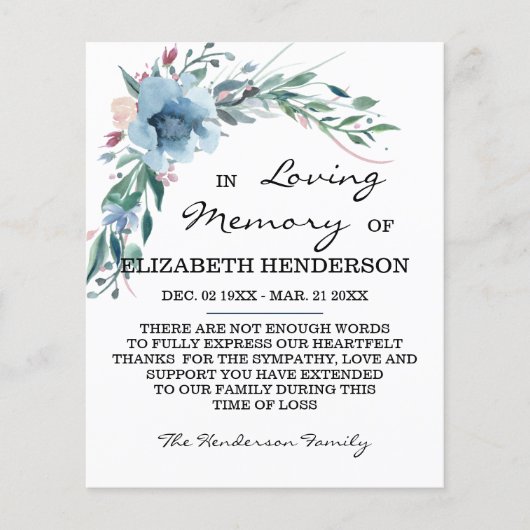 Beileid-Speicher /Vielen Dank. (Vorderseite)