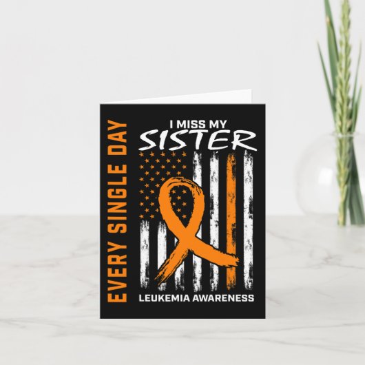 Beileid spendet Verlust der Schwester Orange Leuke Karte (Vorderseite)