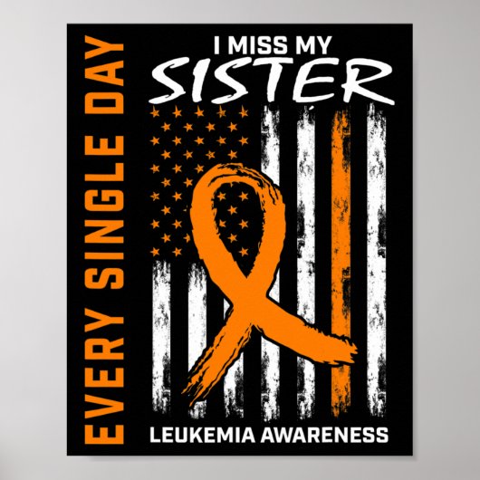Beileid spendet Verlust der Schwester Orange Leuke Poster (Vorne)