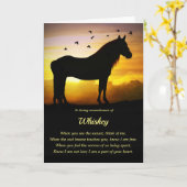 Beileid Spirituelle Pferde Name Karte (Gelbe Blume)