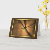 Beileid Sun Rays in Misty Forest Card Karte (Gelbe Blume)