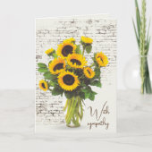 Beileid Sunflower Bouquet auf Brick Karte (Vorderseite)
