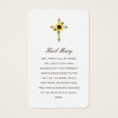 Beileid Sunflower Brown Script Foto Gebetskarte (Rückseite)