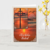 Beileid Sunset Cross Karte (Gelbe Blume)