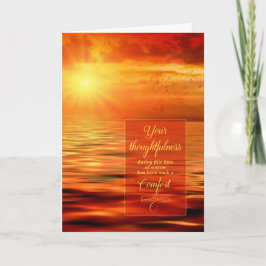 Beileid Sunset Ocean View Vielen Dank Karte
