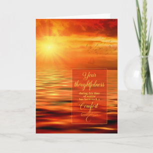 Beileid Sunset Ocean View Vielen Dank Karte