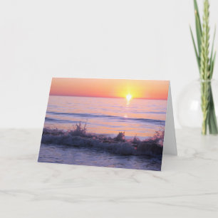 Beileid Sunset Waves Karte