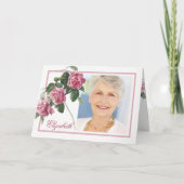 Beileid Tea Rose Foto Beerdigung Danke Karte (Vorderseite)