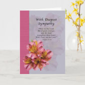 Beileid, Tod, Alstroemeria-Blume, Karte (Gelbe Blume)