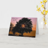 Beileid Tree und Sunset Karte (Gelbe Blume)