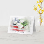 Beileid-Tulpen auf Fahne für Veteranen Karte (Gelbe Blume)