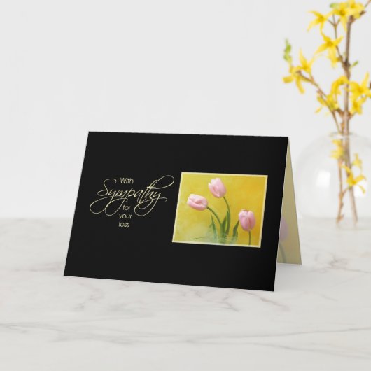 Beileid-Tulpen Karte (Gelbe Blume)