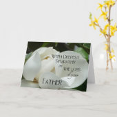 Beileid über den Verlust deines Vaters - des Weiße Karte (Gelbe Blume)