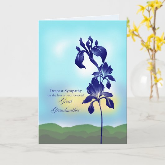 Beileid über den Verlust der Großmutter Karte (Gelbe Blume)