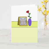 Beileid über den Verlust der Heimtierkatze Karte (Gelbe Blume)