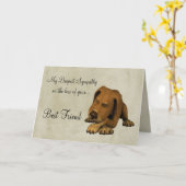 Beileid über den Verlust des Hundes/des Begleiters Karte (Gelbe Blume)