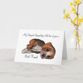 Beileid über den Verlust des Hundes/des Begleiters Karte (Gelbe Blume)