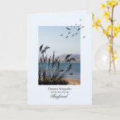 Beileid über den Verlust von Boyfriend, Seaside Sc Karte (Gelbe Blume)